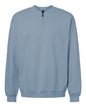 Gildan SF008 - Unisex Softstyle Midweight 1/4 Zip Sweatshirt - Stone Blue