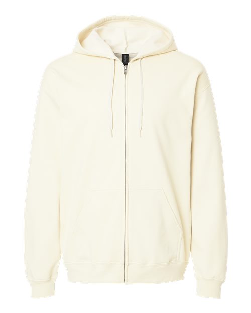 Gildan SF600 - Unisex Softstyle Full-Zip Hooded Sweatshirt - Off White