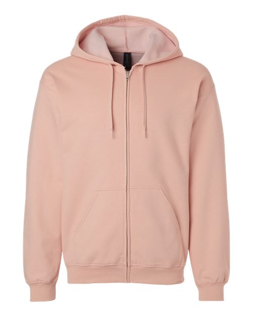 Gildan SF600 - Unisex Softstyle Full-Zip Hooded Sweatshirt - Dusty Rose