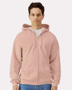 Gildan SF600 - Unisex Softstyle Full-Zip Hooded Sweatshirt - Dusty Rose