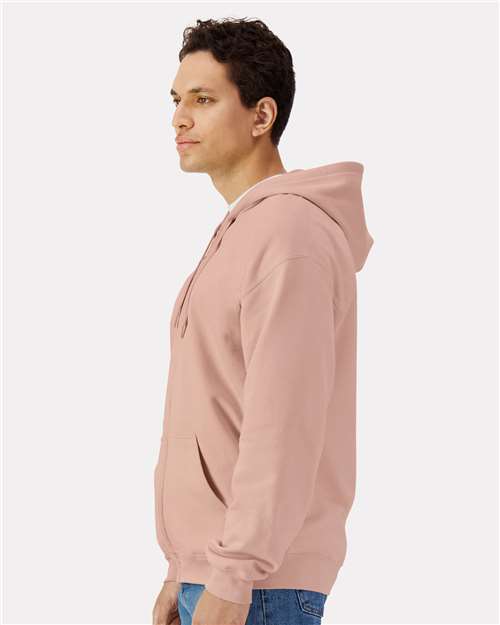 Gildan SF600 - Unisex Softstyle Full-Zip Hooded Sweatshirt - Dusty Rose