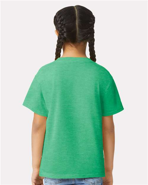 Gildan 64000B - Youth Softstyle T-Shirt - Heather Irish Green
