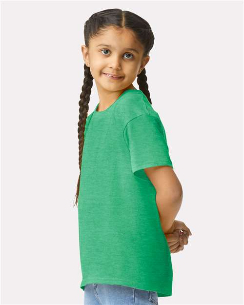 Gildan 64000B - Youth Softstyle T-Shirt - Heather Irish Green