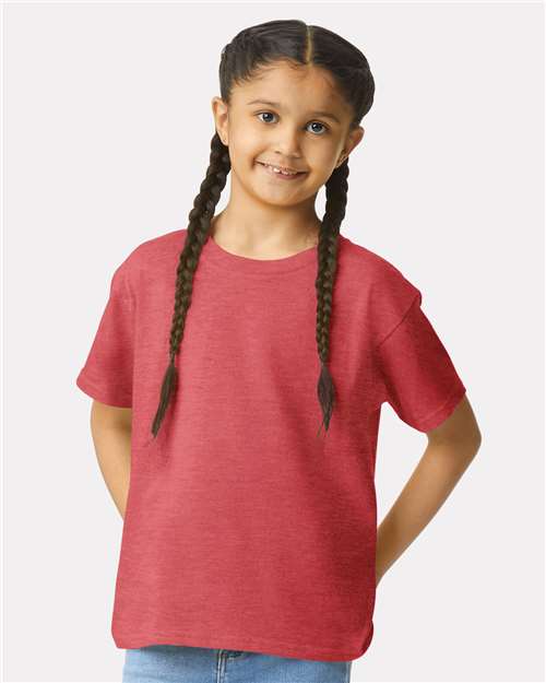 Gildan 64000B - Youth Softstyle T-Shirt - Heather Red