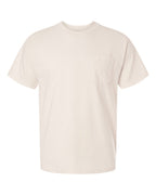 Hanes 5190 - Men's Beefy-T® Pocket T-Shirt — Natural (flat)