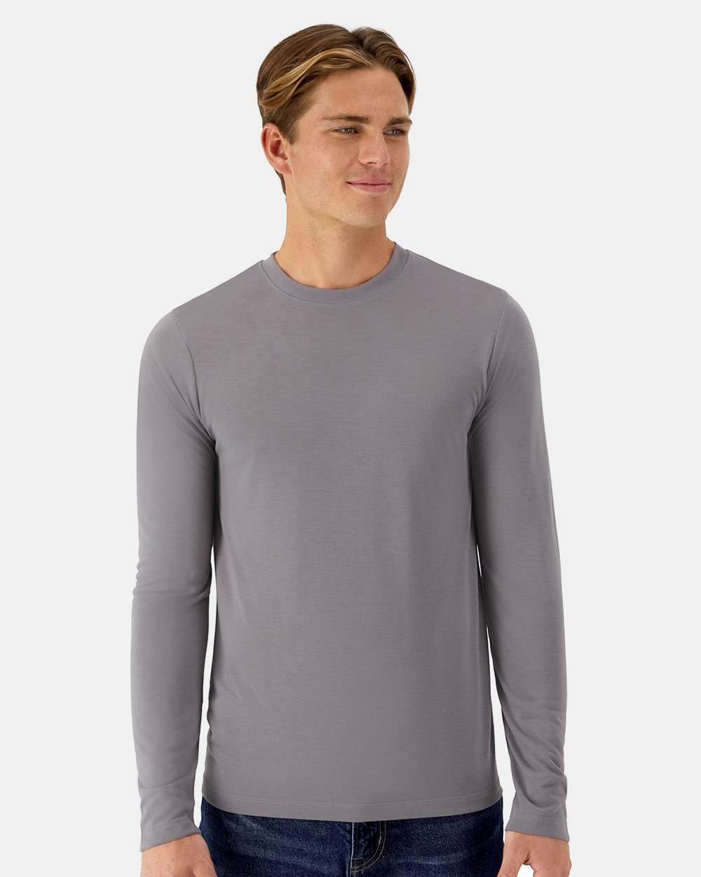 Hanes 484L - Unisex Cool DRI® Cotton Touch Long Sleeve T-Shirt — Graphite
