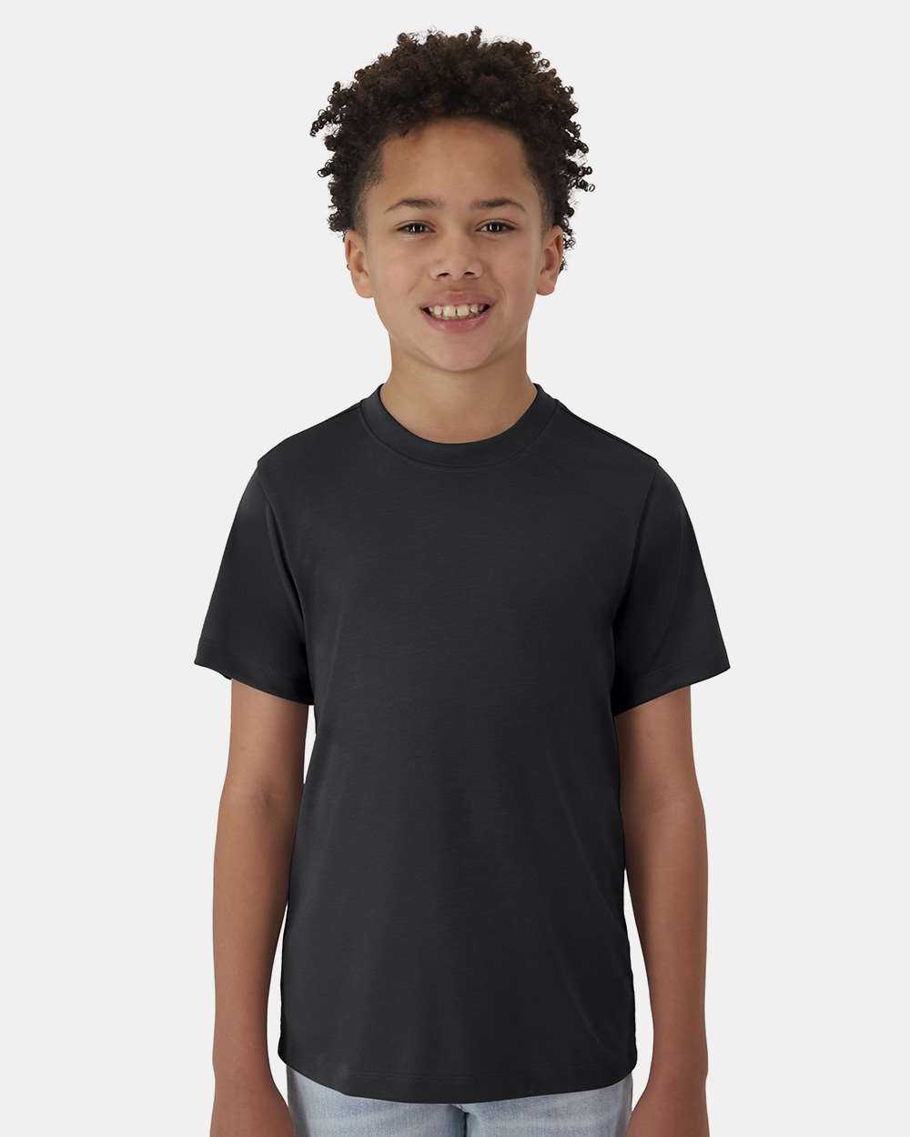 Hanes 484Y - Youth Cool DRI® Cotton Touch T-Shirt — Black