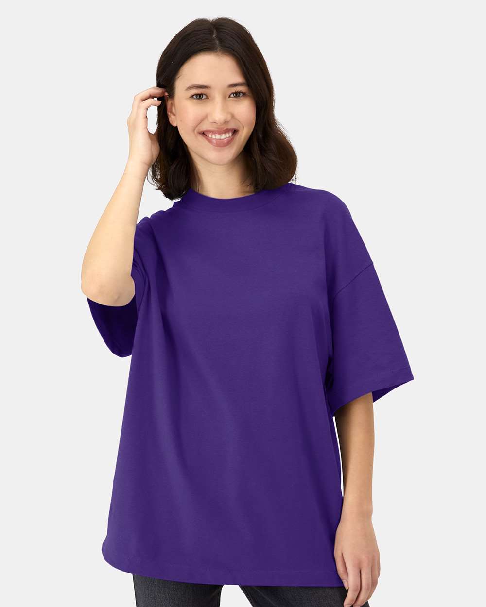 Hanes 5180R - Unisex Beefy-T® Retro Street T-Shirt — Athletic Purple