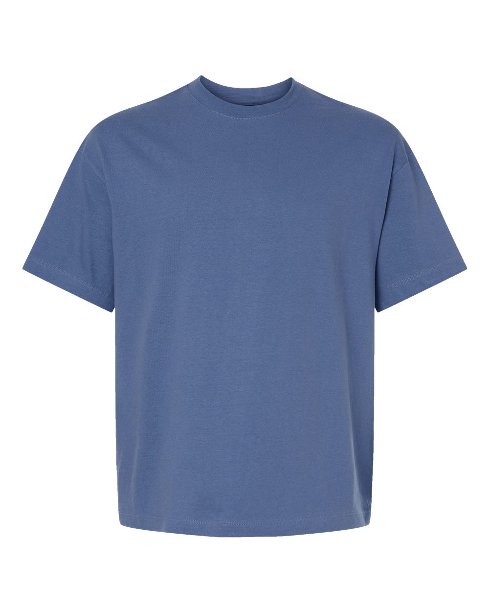 Hanes 5180R - Unisex Beefy-T® Retro Street T-Shirt — Denim Blue (flat)