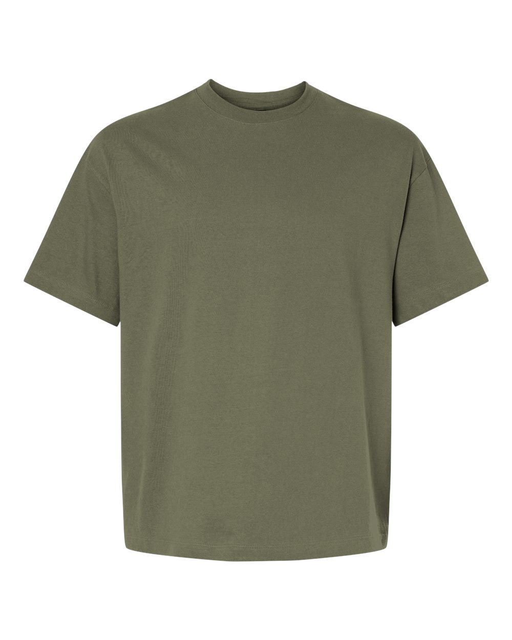Hanes 5180R - Unisex Beefy-T® Retro Street T-Shirt — Fatigue Green (flat)