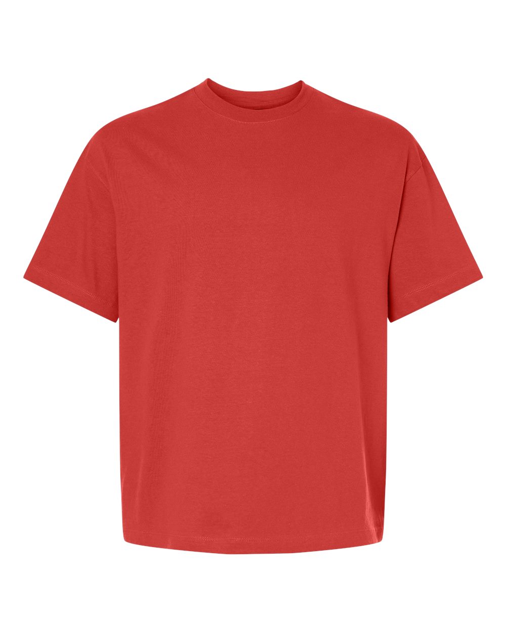 Hanes 5180R - Unisex Beefy-T® Retro Street T-Shirt — Poppy Red (flat)