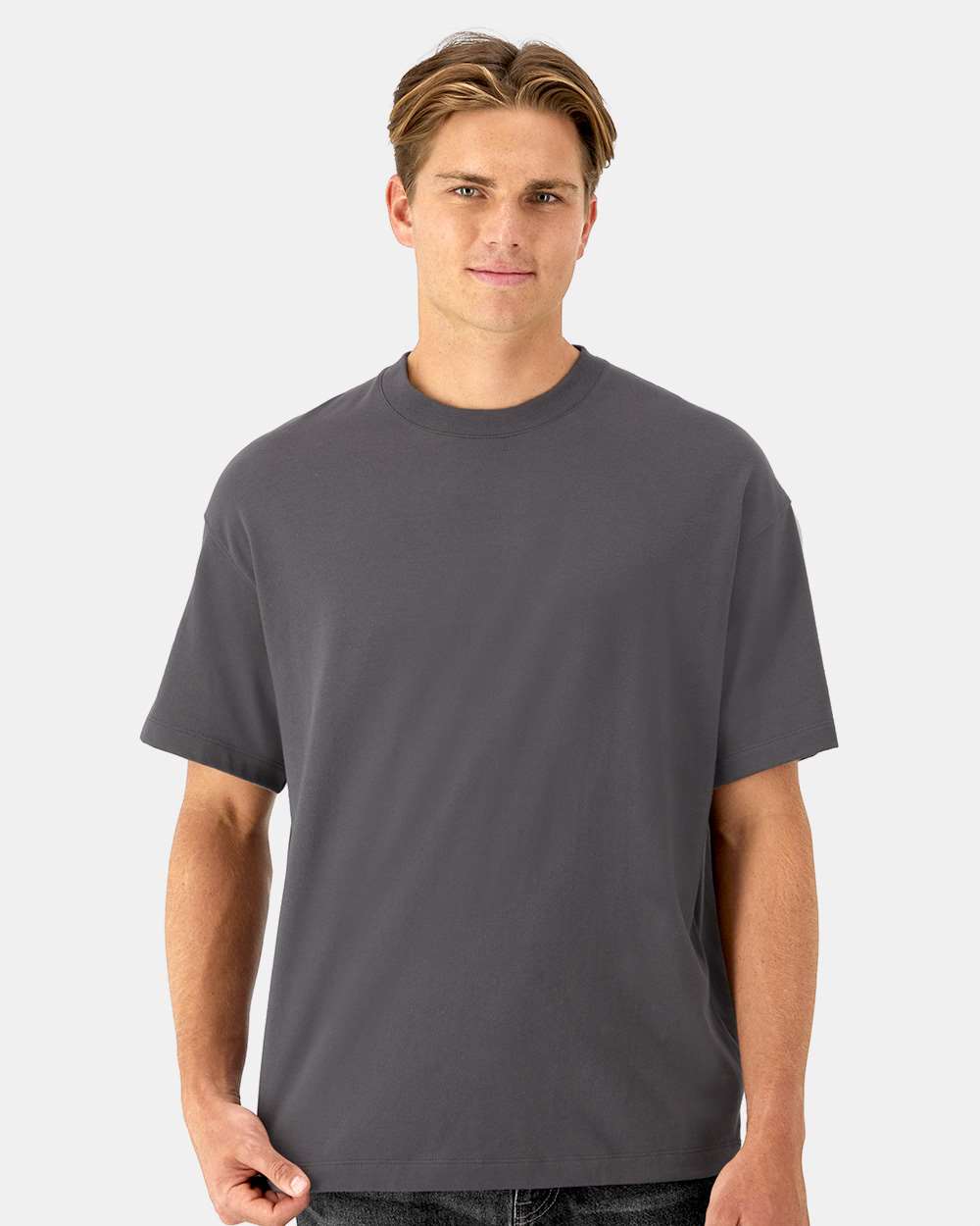 Hanes 5180R - Unisex Beefy-T® Retro Street T-Shirt — Smoke Grey