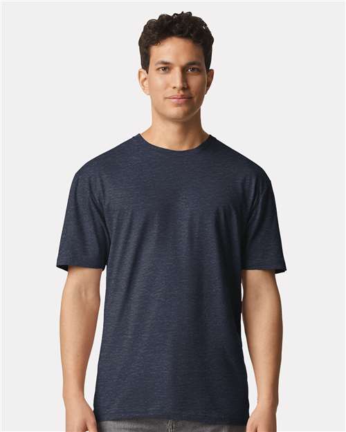 Gildan 3000 - Unisex Light Cotton T-Shirt - Heather Navy