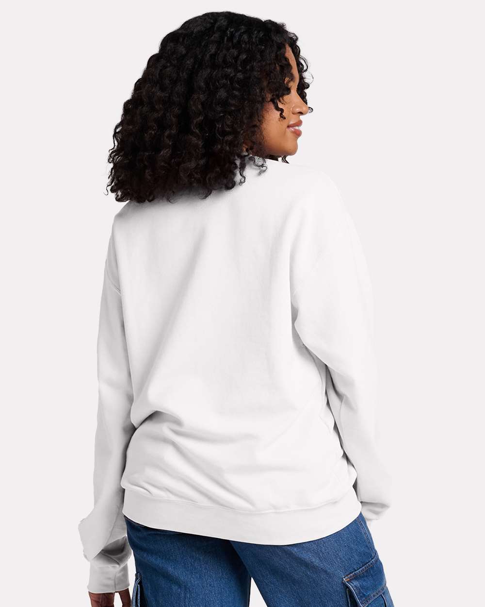 JERZEES IC48MR - Unisex Ultimate CVC Crewneck Sweatshirt - White