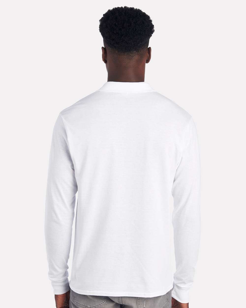 JERZEES 437LR - Men's Dri-Power® Long Sleeve Polo - White