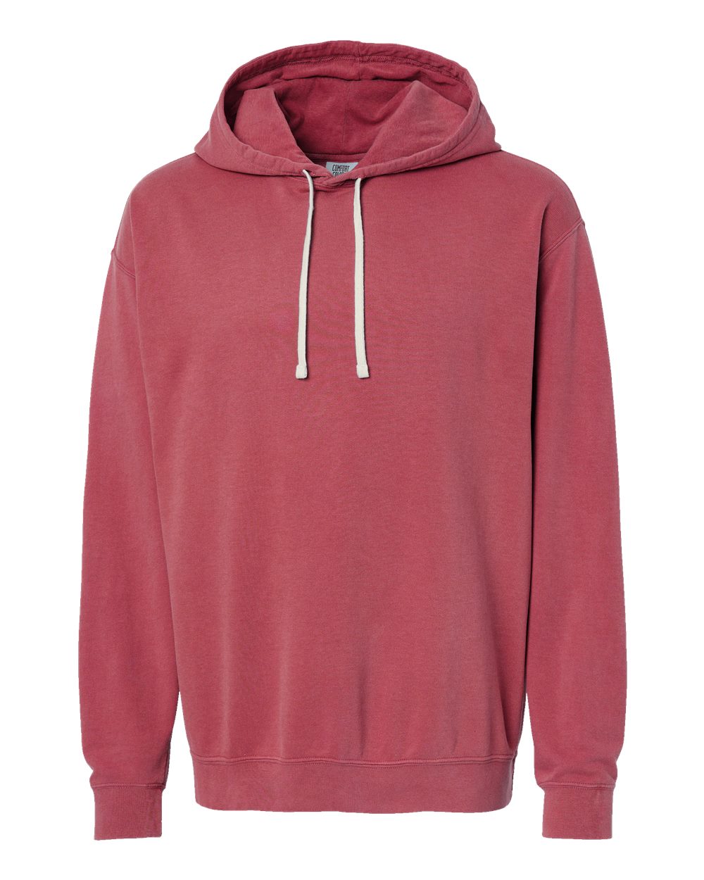 Comfort Colors 1467 — Unisex Garment-Dyed Lightweight Hooded Sweatshirt — Crimson (flat)