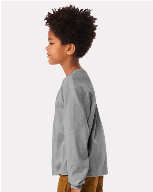 BELLA + CANVAS 3511Y - Youth 6oz. Heavyweight Long Sleeve Tee - Athletic Heather