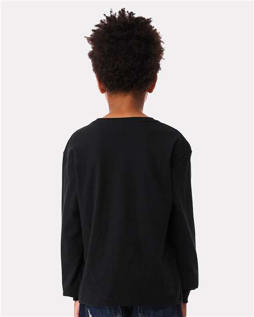 BELLA + CANVAS 3511Y - Youth 6oz. Heavyweight Long Sleeve Tee - Black