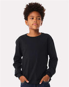 BELLA + CANVAS 3511Y - Youth 6oz. Heavyweight Long Sleeve Tee - Black