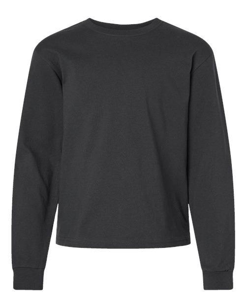 BELLA + CANVAS 3511Y - Youth 6oz. Heavyweight Long Sleeve Tee - Dark Grey