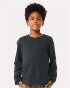 BELLA + CANVAS 3511Y - Youth 6oz. Heavyweight Long Sleeve Tee - Dark Grey