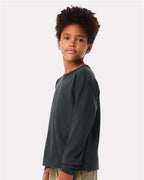BELLA + CANVAS 3511Y - Youth 6oz. Heavyweight Long Sleeve Tee - Dark Grey