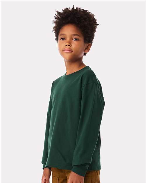 BELLA + CANVAS 3511Y - Youth 6oz. Heavyweight Long Sleeve Tee - Forest