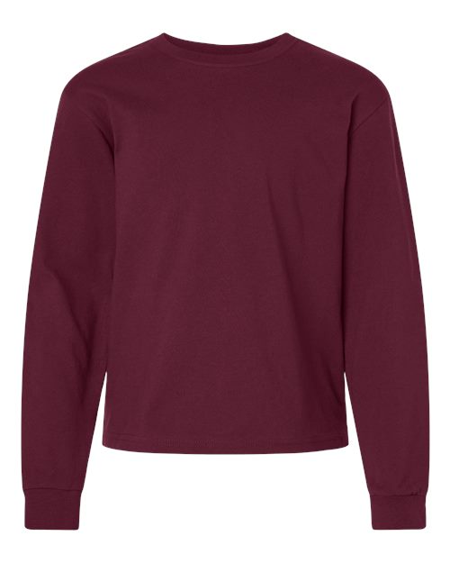 BELLA + CANVAS 3511Y - Youth 6oz. Heavyweight Long Sleeve Tee - Maroon