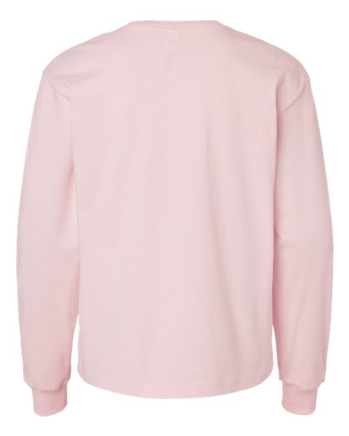BELLA + CANVAS 3511Y - Youth 6oz. Heavyweight Long Sleeve Tee - Soft Pink