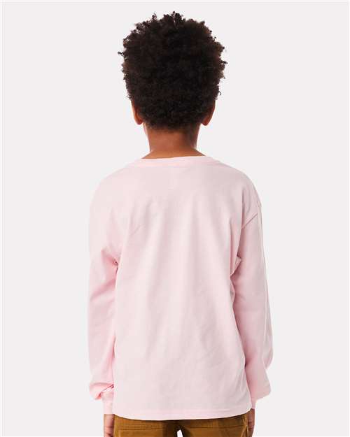BELLA + CANVAS 3511Y - Youth 6oz. Heavyweight Long Sleeve Tee - Soft Pink