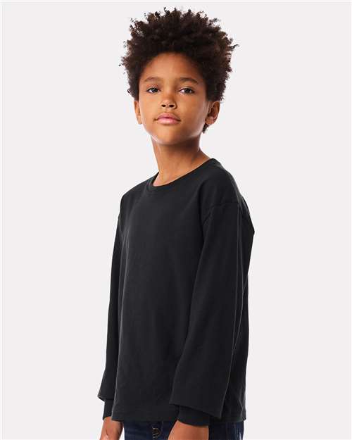 BELLA + CANVAS 3511Y - Youth 6oz. Heavyweight Long Sleeve Tee - Vintage Black