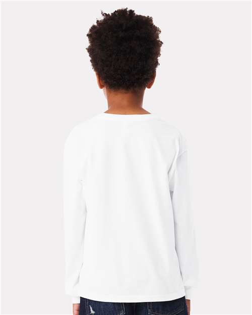BELLA + CANVAS 3511Y - Youth 6oz. Heavyweight Long Sleeve Tee - White