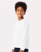 BELLA + CANVAS 3511Y - Youth 6oz. Heavyweight Long Sleeve Tee - White