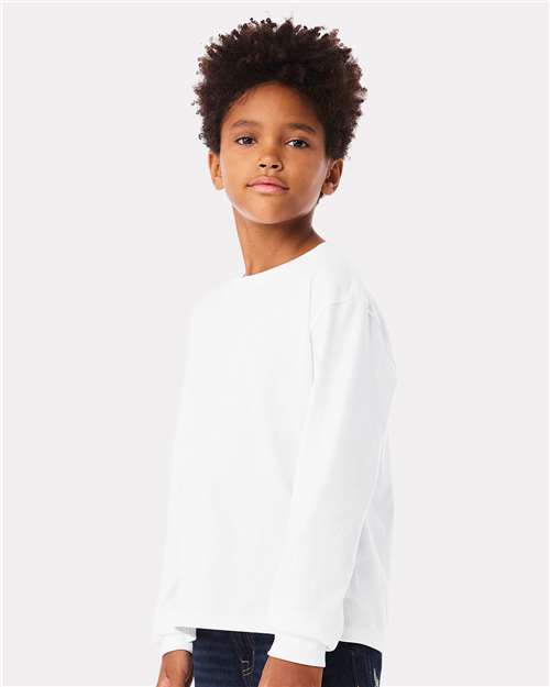 BELLA + CANVAS 3511Y - Youth 6oz. Heavyweight Long Sleeve Tee - White