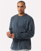 BELLA + CANVAS 4651 - Unisex 7.5 oz Heavyweight Long Sleeve Tee - Vintage Navy