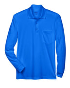 CORE365 88192P — Men's Pinnacle Performance Long Sleeve Piqué Polo with Pocket — True Royal (flat)