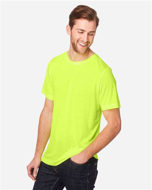 CORE365 CE111 - Unisex Fusion ChromaSoftTM Performance T-Shirt - Safety Yellow