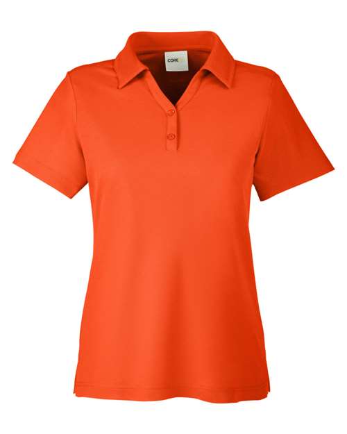 CORE365 CE112W - Women's Fusion ChromaSoftTM Pique Polo - Campus Orange
