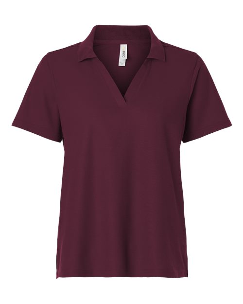 CORE365 CE106W - Women's Resolve CVC Performance Pique Polo - Burgundy