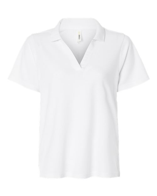 CORE365 CE106W - Women's Resolve CVC Performance Pique Polo - White