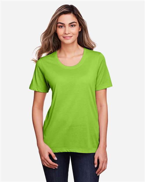 CORE365 CE111W - Women's Fusion ChromaSoftTM Performance T-Shirt - Acid Green