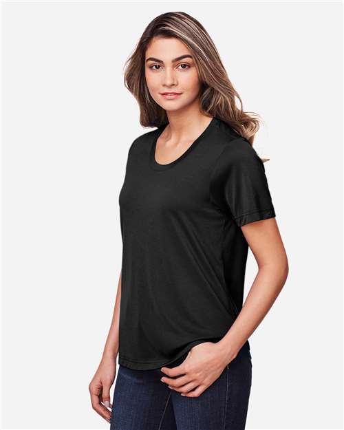 CORE365 CE111W - Women's Fusion ChromaSoftTM Performance T-Shirt - Black