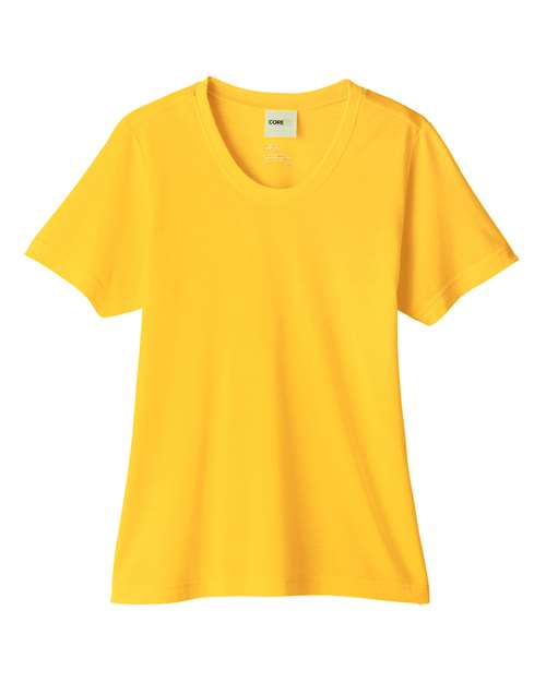 CORE365 CE111W - Women's Fusion ChromaSoftTM Performance T-Shirt - Campus Gold
