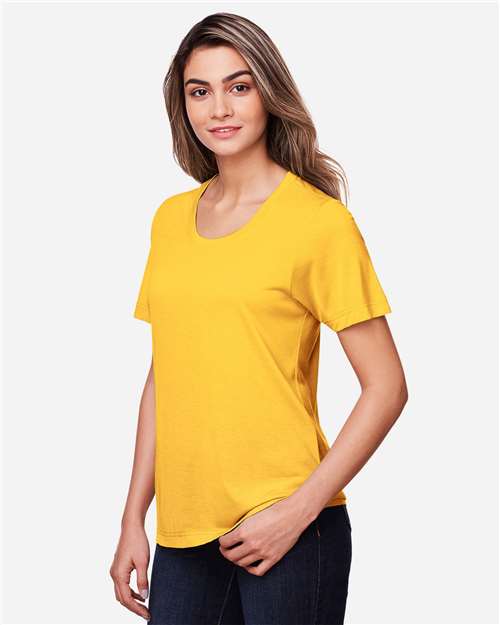 CORE365 CE111W - Women's Fusion ChromaSoftTM Performance T-Shirt - Campus Gold