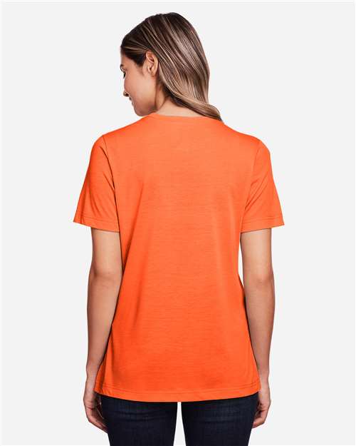 CORE365 CE111W - Women's Fusion ChromaSoftTM Performance T-Shirt - Campus Orange