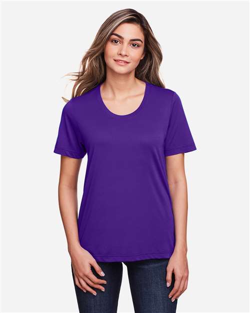 CORE365 CE111W - Women's Fusion ChromaSoftTM Performance T-Shirt - Campus Purple