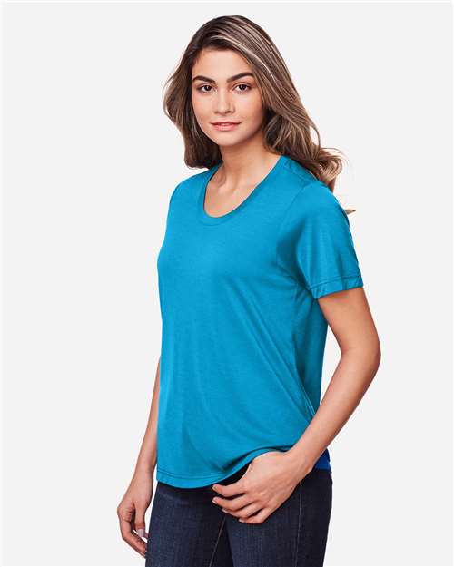CORE365 CE111W - Women's Fusion ChromaSoftTM Performance T-Shirt - Electric Blue