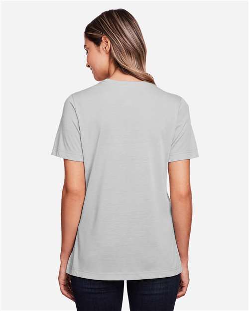 CORE365 CE111W - Women's Fusion ChromaSoftTM Performance T-Shirt - Platinum
