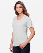 CORE365 CE111W - Women's Fusion ChromaSoftTM Performance T-Shirt - Platinum