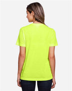 CORE365 CE111W - Women's Fusion ChromaSoftTM Performance T-Shirt - Safety Yellow